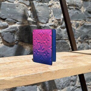 Louis Vuitton SS22 Taurillon Illusion Blue Pink Monogram Pocket Organizer